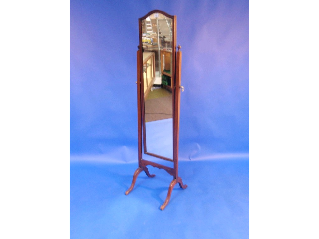 Appraisal: A 's mahogany framed Cheval mirror