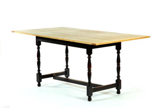 Appraisal: QUEEN ANNE-STYLE TABLE Eldred Wheeler Massachussetts maple and birch Stretcher-based