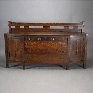 Appraisal: Limbert Eight Leg Trapezoidal Sideboard Length inches Depth inches Height