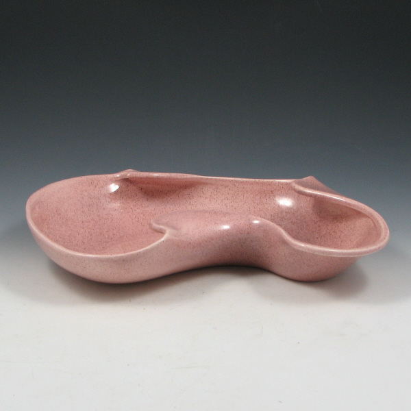 Appraisal: Red Wing free form bowl in pink with black speckling