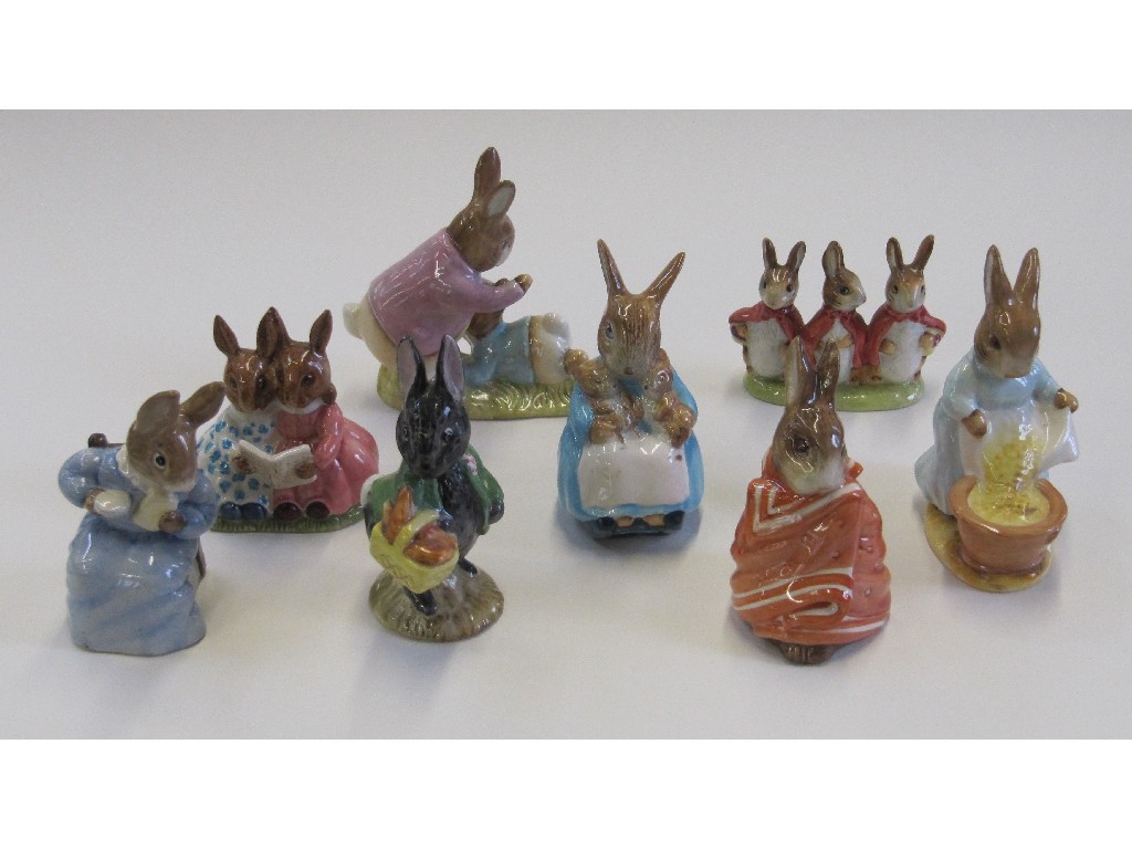 Appraisal: Beswick Beatrix Potter figures including Poorly Peter Rabbit Cecil Parsley