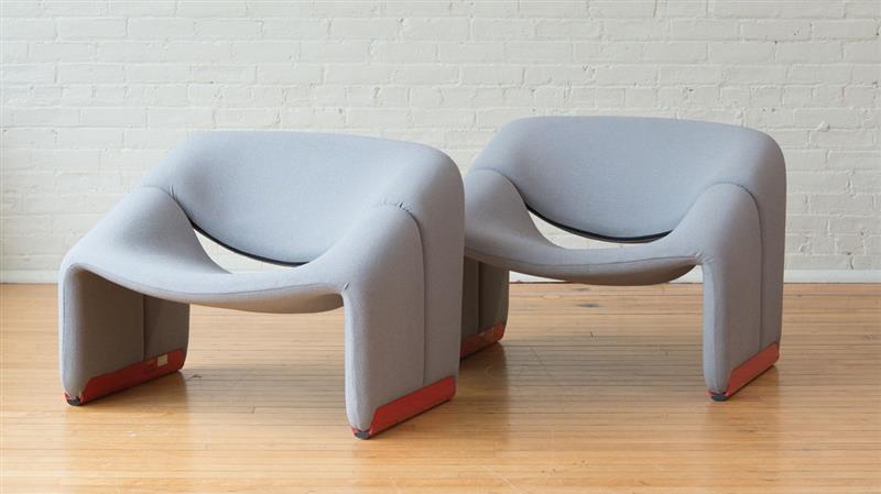 Appraisal: PAIR OF PIERRE PAULIN ARTIFORT LOUNGE CHAIRS Marked x x