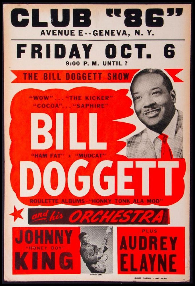 Appraisal: Bill Doggett A Bill Doggett Club Boxing Style poster on