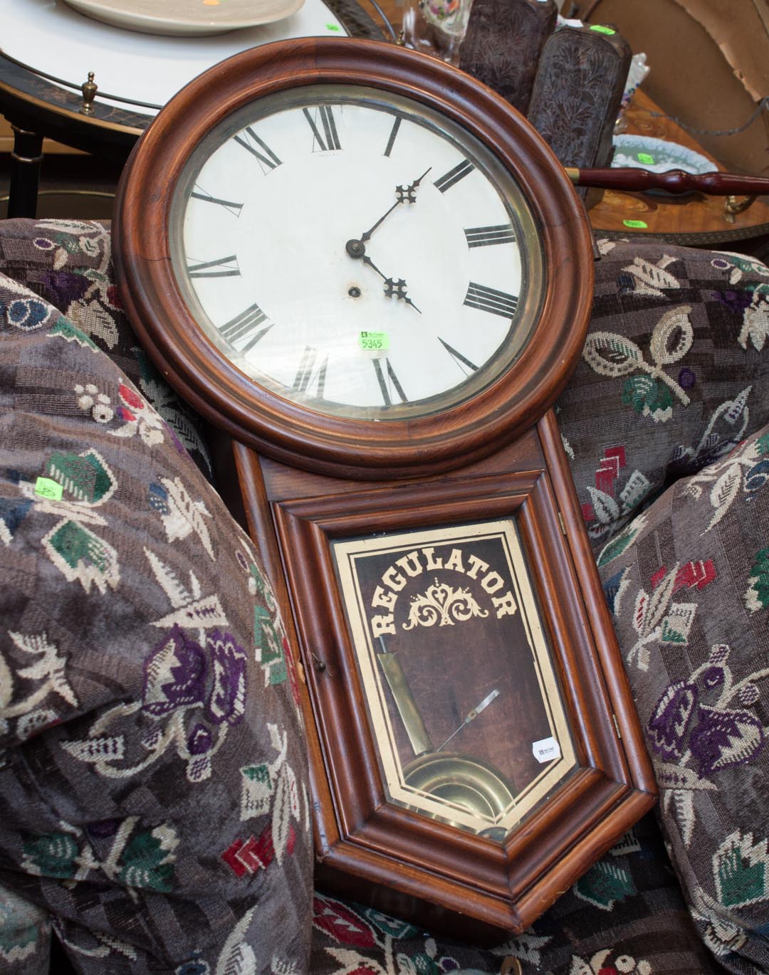 Appraisal: Regulator wall clock and antique lock