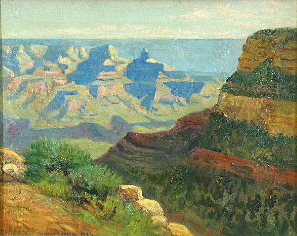 Appraisal: Rolla S Taylor American - Grand Canyon signed inscribed and