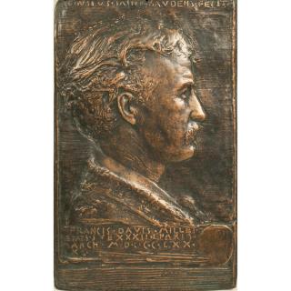 Appraisal: Augustus Saint Gauden Augustus Saint Gaudens - copper relief portrait