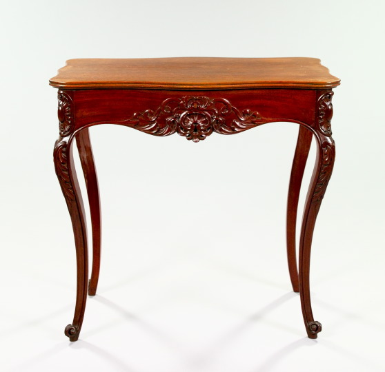 Appraisal: Victorian Rococo Revival Mahogany Side Table third quarter th century