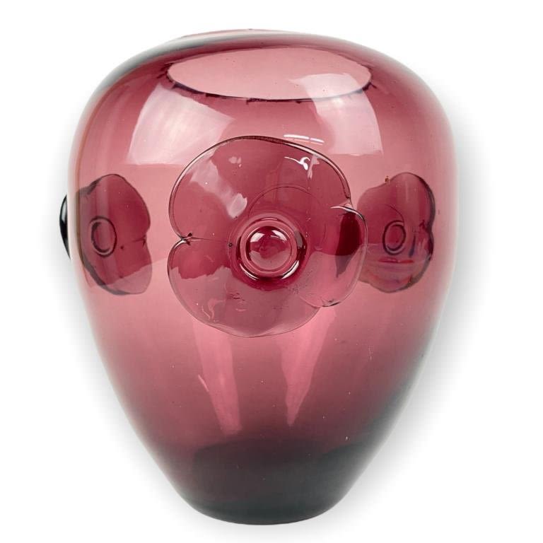 Appraisal: Blenko Hand Blown Colored Glass Vase TPiece is in good