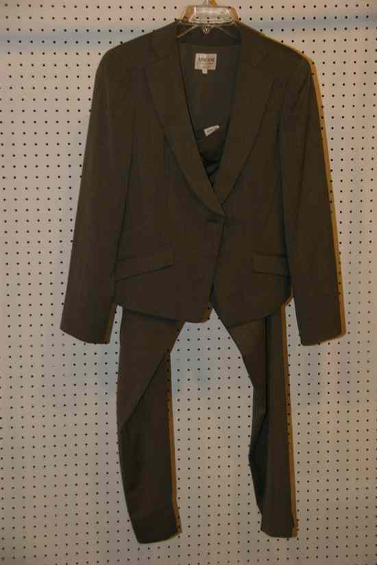 Appraisal: ARMANI COLLEZIONI GREY PANTSUIT Jacket size pants size