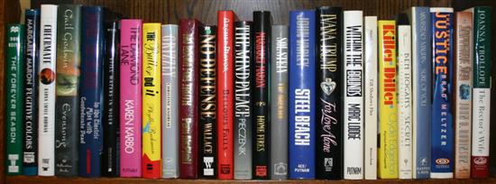 Appraisal: Signed Fiction Vols on shelves