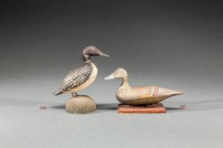 Appraisal: Miniature Loon Ralph D Laurie - Hingham MA in highSigned