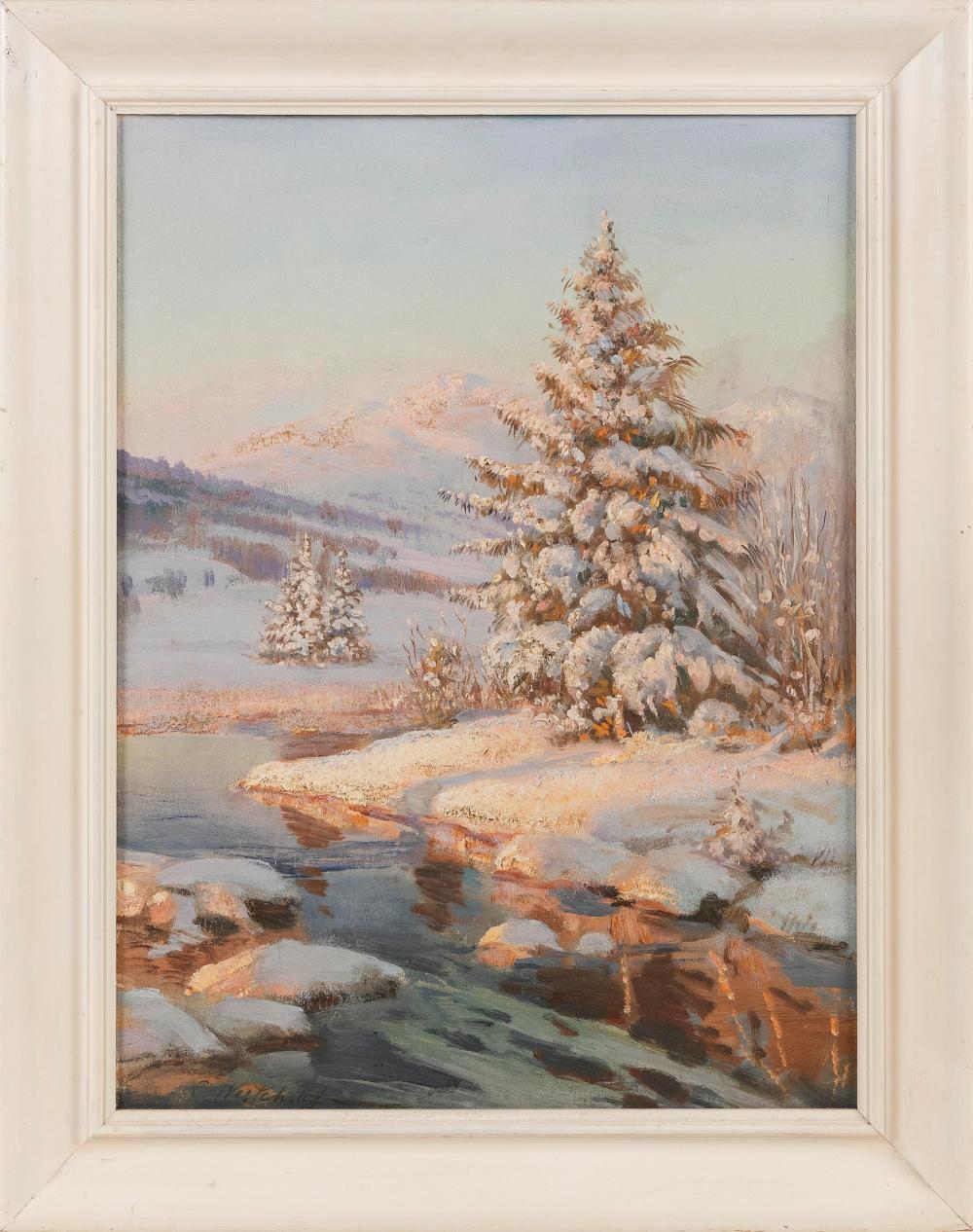 Appraisal: CONSTANTIN ALEXANDROVITCH WESTCHILOFF MAINE FLORIDA FRANCE - WINTER LANDSCAPE OIL