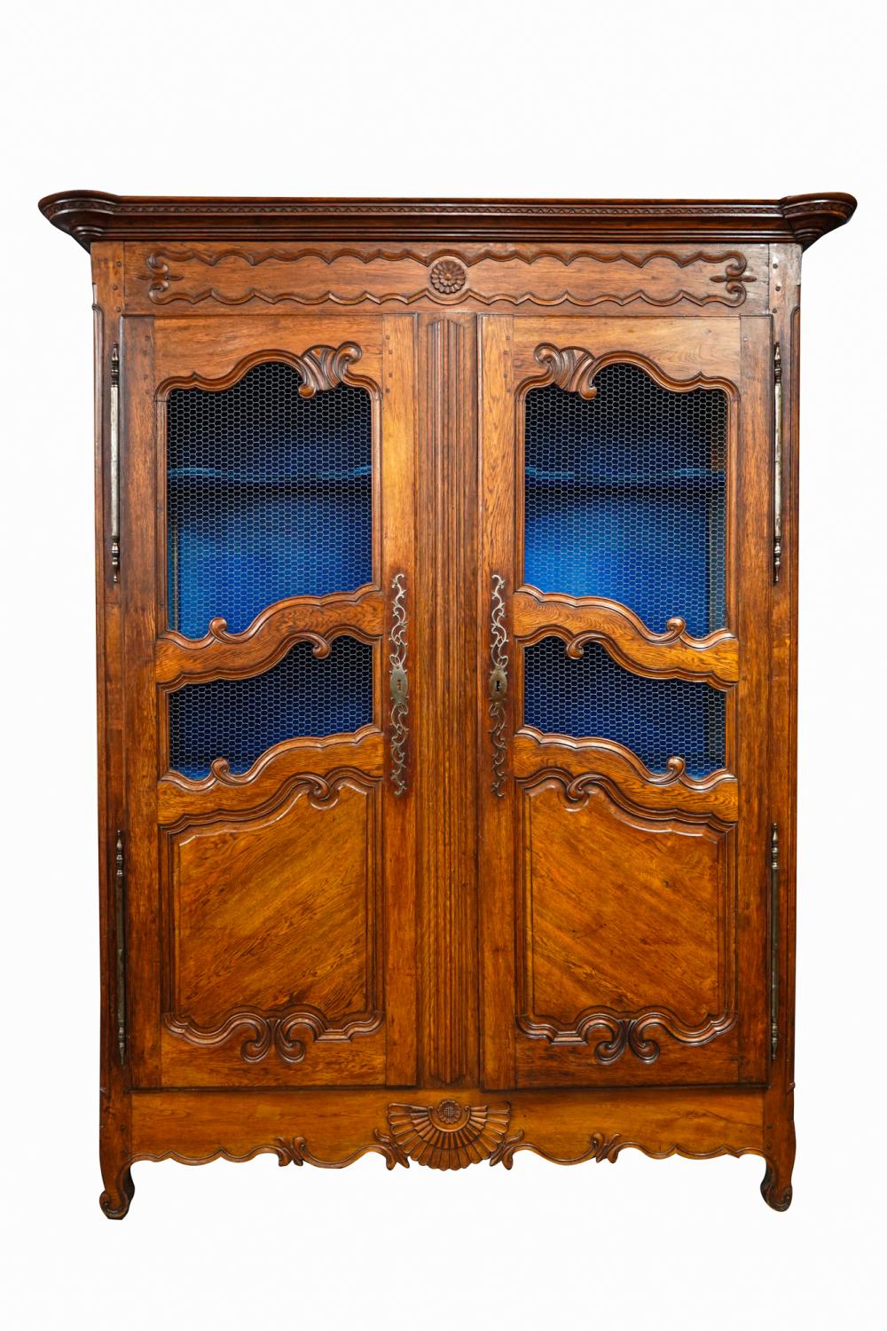 Appraisal: FRENCH CARVED OAK BIBLIOTHEQUEProvenance The Estate of Donald Simon son