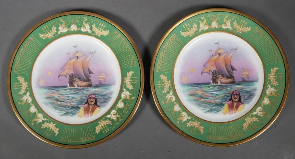 Appraisal: Two rare original s Scammell Lamberton dinner plates from The