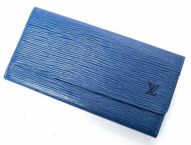 Appraisal: Louis Vuitton Porte wallet in blue Epi leather with embossed