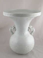 Appraisal: A large Chinese blanc de chine vase with wide flared