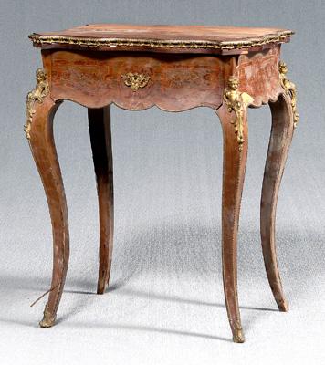 Appraisal: Charles-Guillaume Diehl inlaid table lady's lift-top vanity mirrored interior lid