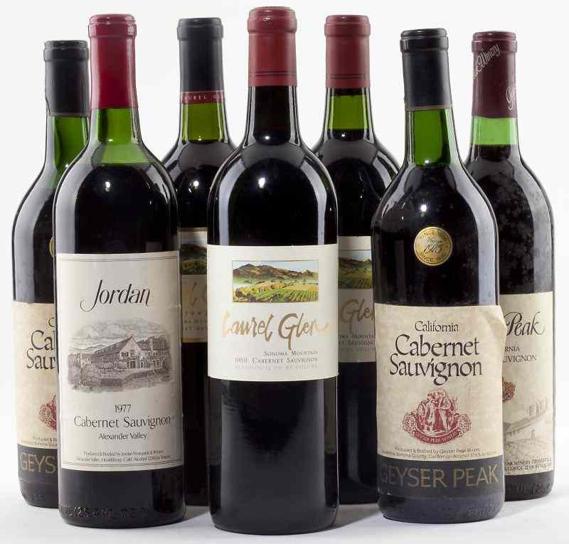 Appraisal: Selection from Jordan Laurel Glen Geyser Peak total bottlesVintage Jordan