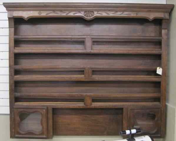 Appraisal: PROVINCIAL STYLE WALNUT VAISSELIER Continental th century a wall mount