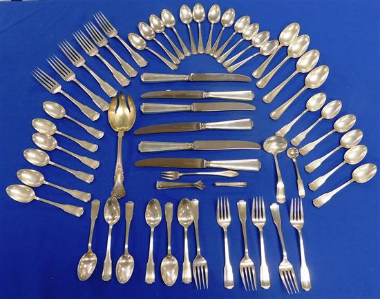 Appraisal: SILVER Approximately fifty eight pieces of assorted sterling silver flatware