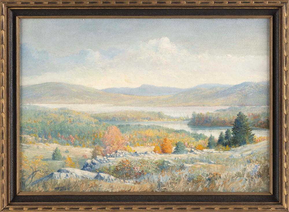 Appraisal: WARREN FRANCIS SNOW MASSACHUSETTS CALIFORNIA BERMUDA - EXPANSIVE FALL LANDSCAPE