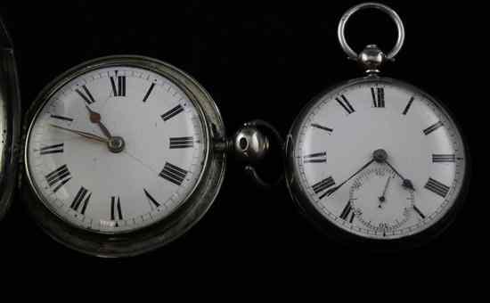 Appraisal: A George IV silver hunter keywind verge pocket watch by