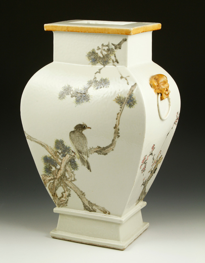 Appraisal: - Famille Rose Porcelain Flower Vase Famille rose porcelain flower