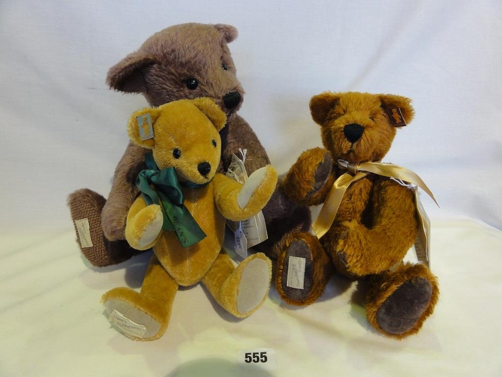 Appraisal: A small collection of teddy bears made by Deans Howard