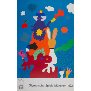 Appraisal: Four Exhibition Posters for the Munich Olympics includes four off-set