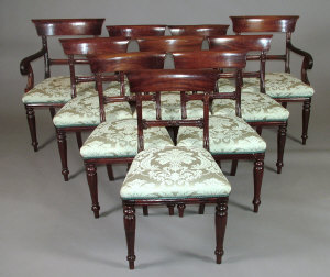 Appraisal: A set of ten Regency style dining chairs early th