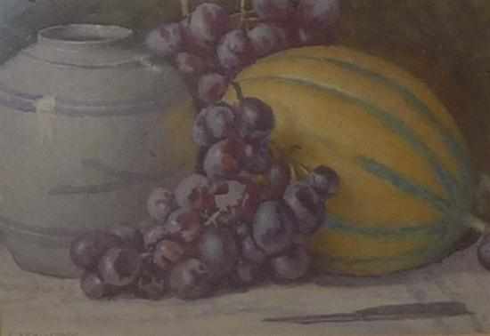 Appraisal: ALEXANDER McCLINTOCK STILL LIFE WATERCOLOUR