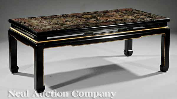 Appraisal: A Chinese Incised Red Lacquer Low Table th c the