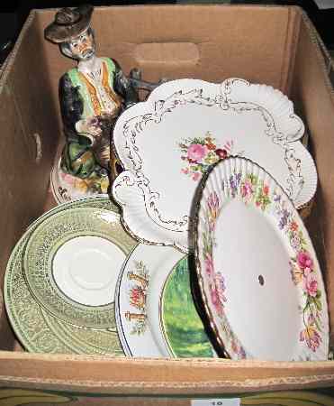 Appraisal: Tray of various pottery to include A Pair of Coalport