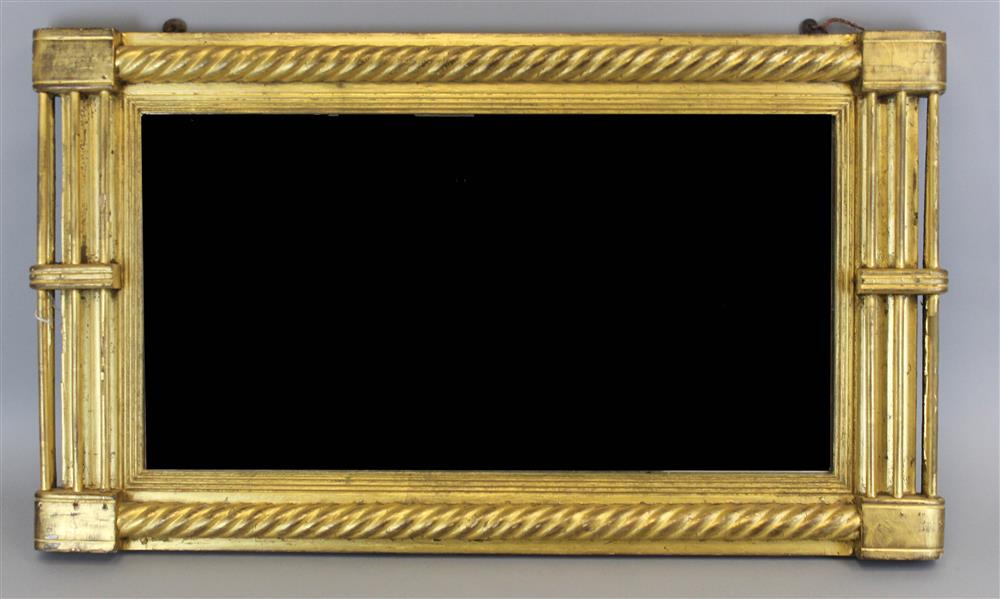 Appraisal: LATE VICTORIAN GILTWOOD OVERMANTEL MIRROR the rectangular plate in a