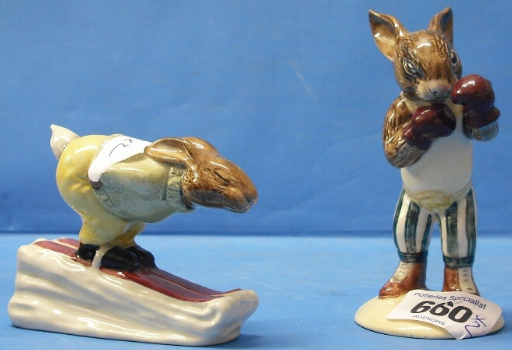 Appraisal: Royal Doulton Bunnykins Figures Knockout DB And Downhill DB