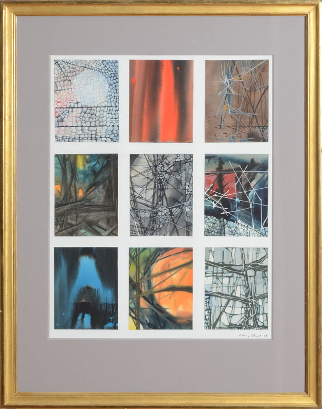 Appraisal: JIMMY ERNST - FRAGMENTS OF MEMORY Nine watercolor and gouache