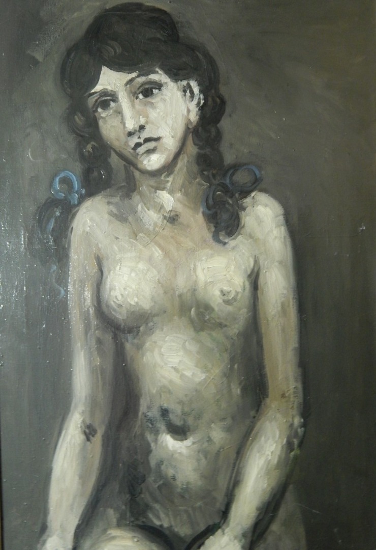 Appraisal: Ian Mortimer b Nude study of a woman three quarter