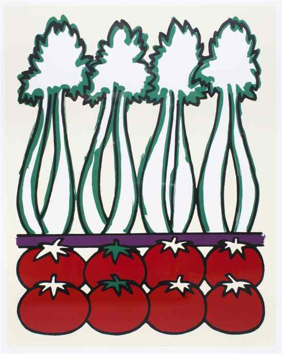 Appraisal: Bob Stanley American - Strawberries Celery a pair of works