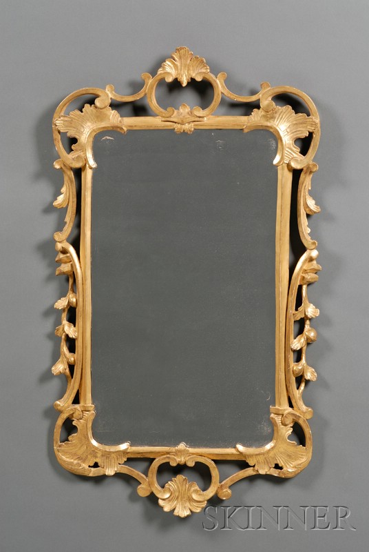 Appraisal: George III Giltwood Mirror third quarter th century shaped mirror