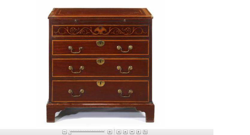 Appraisal: Edwardian mahogany satinwood marquetry and rosewood banded bachelor chestearly th