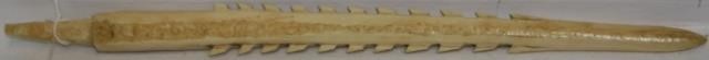 Appraisal: TH C ESKIMO WALRUS IVORY SPEAR HEAD LONG SHIPPING RESTRICTIONS