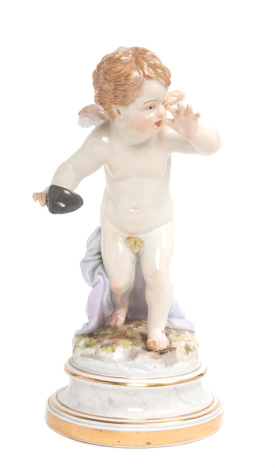 Appraisal: Sale Lot A Meissen Porcelain Figure depicting a putto with