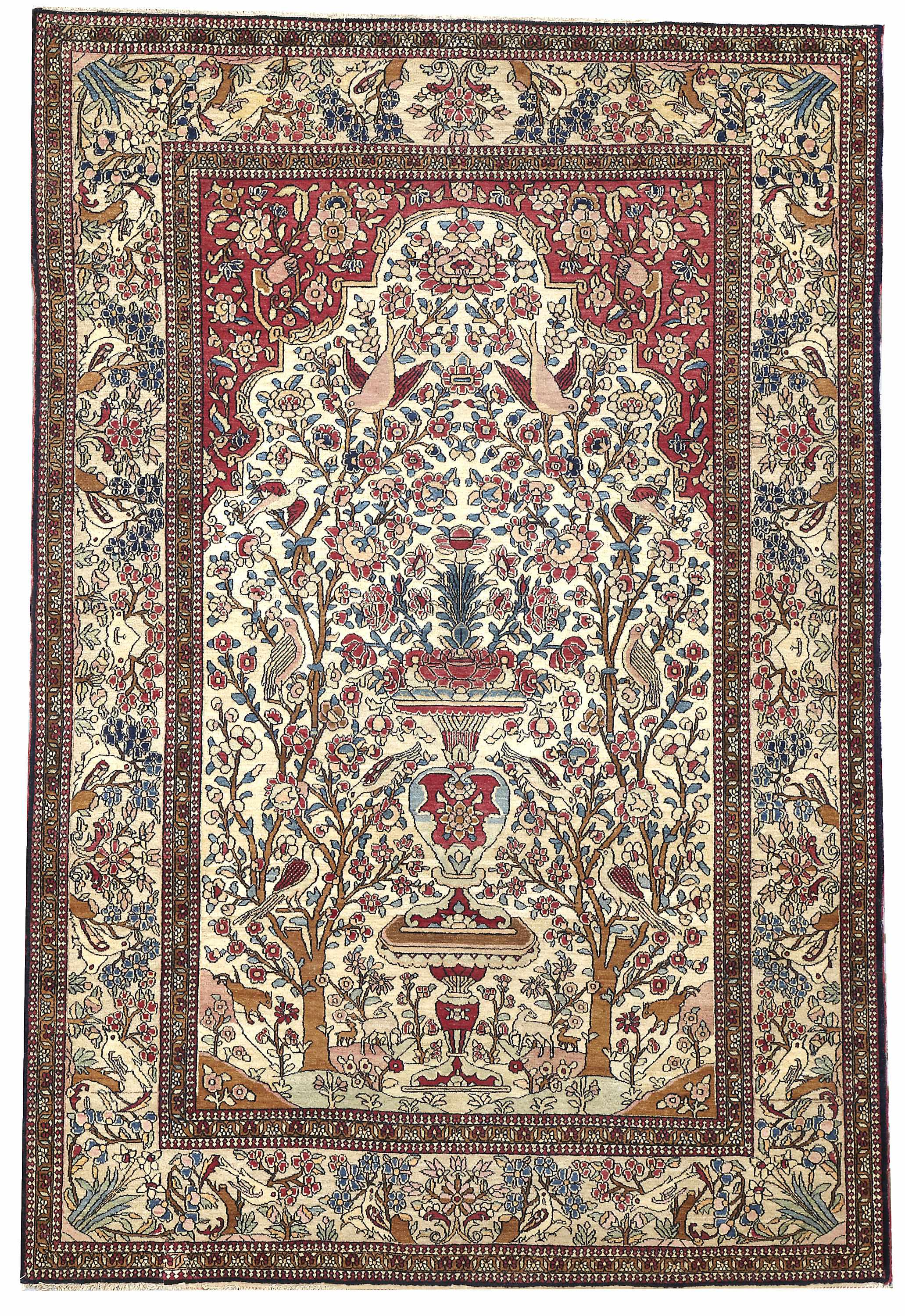 Appraisal: An Isphahan rug South Central Persiacirca size approximately ft in