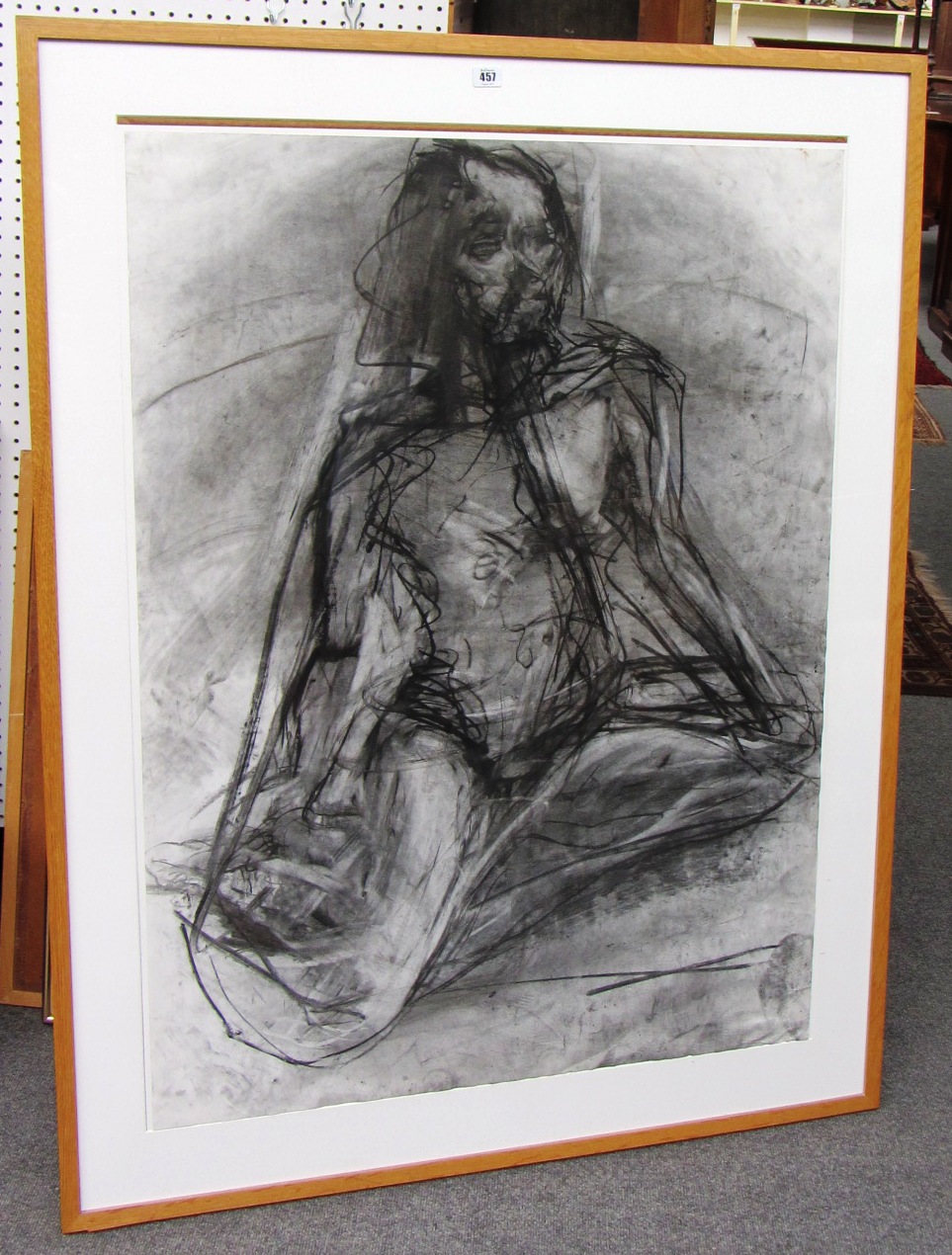 Appraisal: Adam Lowe b Figure study charcoal cm x cm DDS