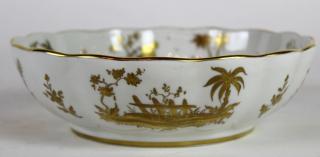 Appraisal: Tiffany Co hand painted porcelain bowl in a Chinoiserie motif