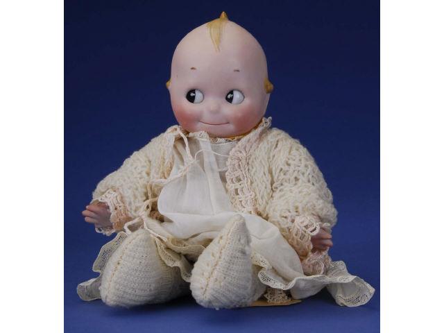 Appraisal: Kestner Rose O'Neill Glass-Eyed Kewpie Doll Germany ca bisque flange