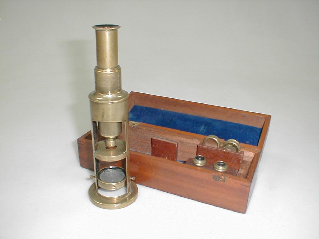 Appraisal: A Victorian mahogany cased travelling microscope