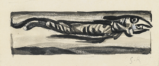 Appraisal: GEORGES ROUAULT Dragon volant Brush and black ink and wash