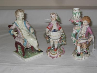 Appraisal: A DERBY PORCELAIN FIGURE of a child gardener wearing a