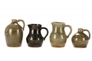 Appraisal: Group of Edwin Meaders Pottery Jugs Pitchers Edwin Meaders American